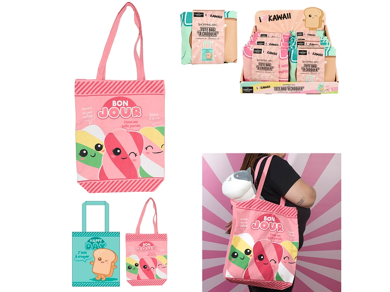 Borsa per la spesa KAWAII blu Borsa per la spesa KAWAII blu