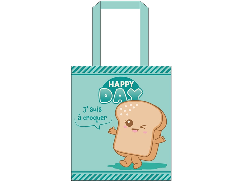 Borsa per la spesa KAWAII blu Borsa per la spesa KAWAII blu