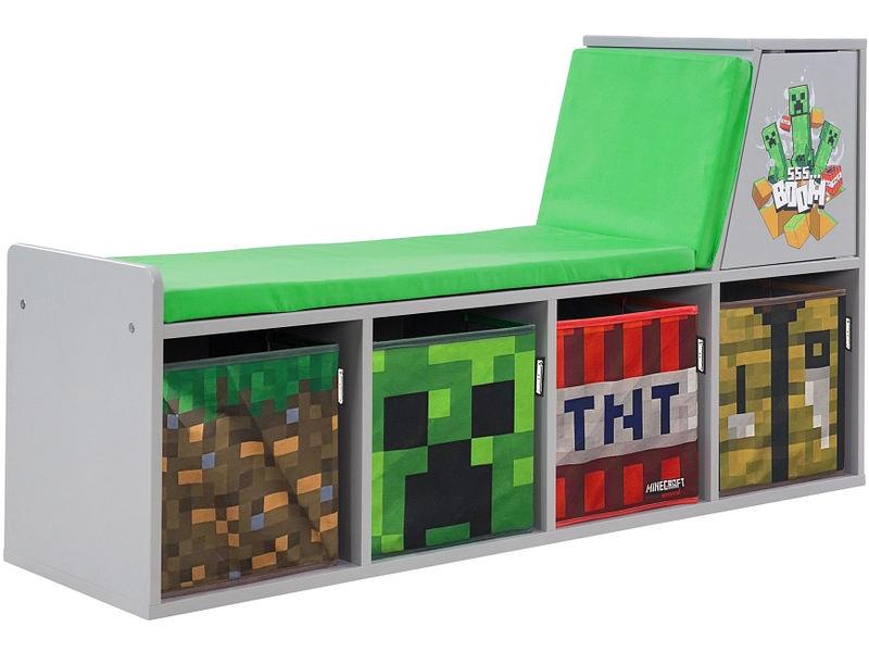 Mensola MINECRAFT BLOCKWOOD 119x30x60cm mdf lucida