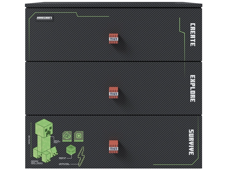 Comò MINECRAFT MOSSLINE 3 cassetti