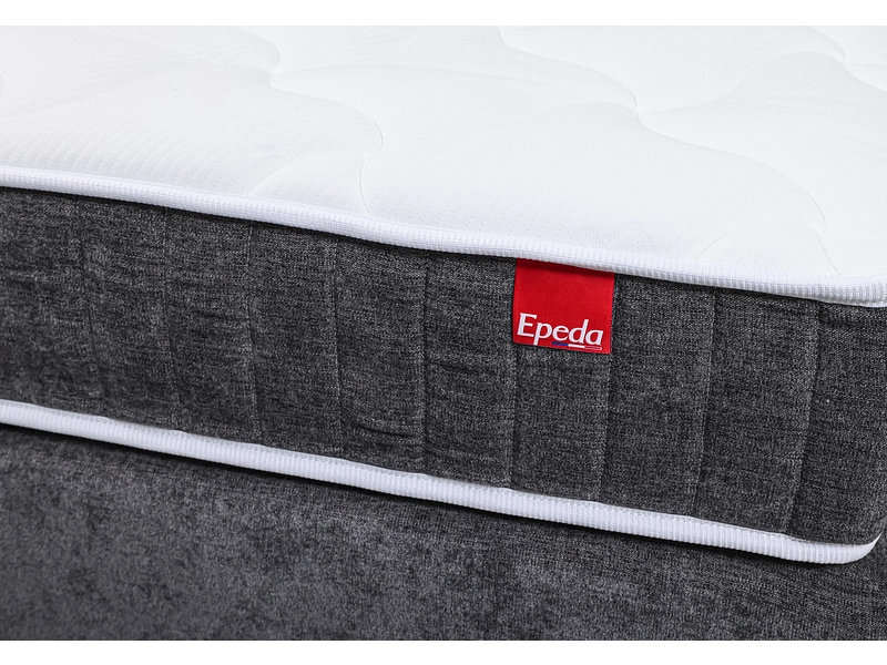 Boxspringbett EPEDA COURCHEVEL chenillegrau Boxspringbett EPEDA COURCHEVEL chenillegrau