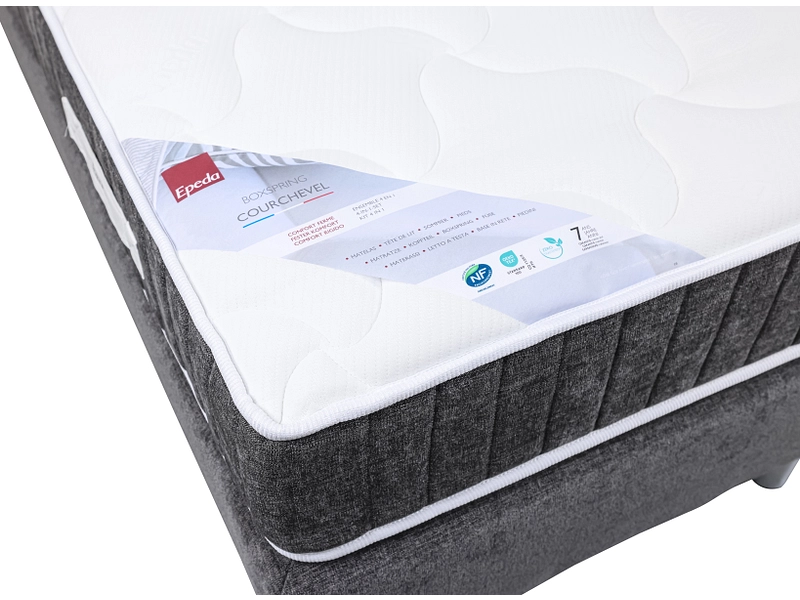 Boxspringbett EPEDA COURCHEVEL chenillegrau Boxspringbett EPEDA COURCHEVEL chenillegrau