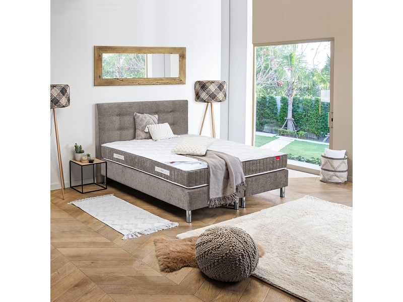 Boxspringbett EPEDA COURCHEVEL taupe