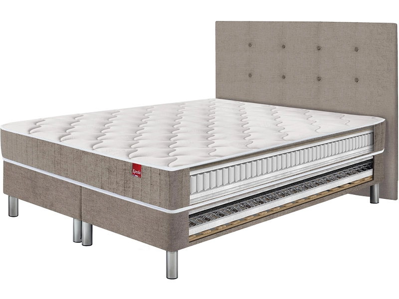 Boxspringbett EPEDA COURCHEVEL taupe