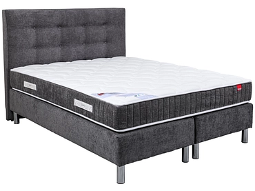 Boxspringbett EPEDA COURCHEVEL chenillegrau