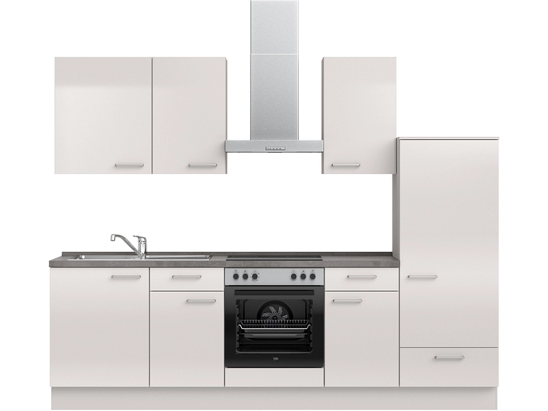 Komplette Küche MODUSET FLASH CLASSIC Seidengrau 60x270cm