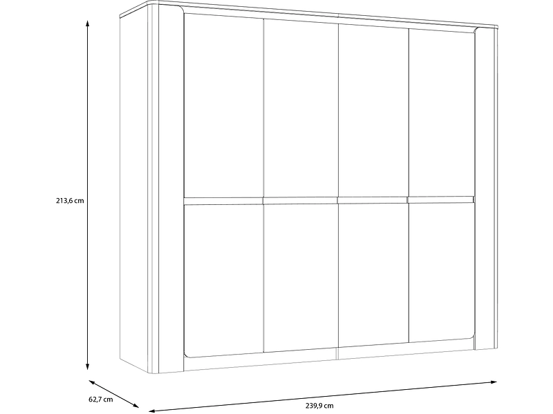 Armoire portes battantes VODOL sable Armoire portes battantes VODOL sable