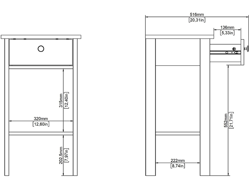 Chevet MADRID 1 tiroir