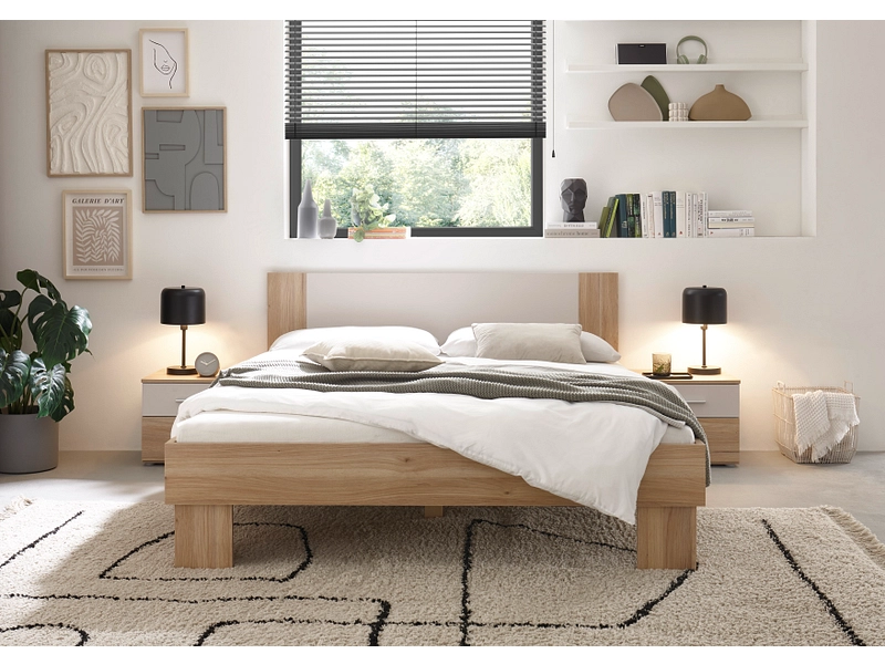 Set di letto con 2 comodini BIONA