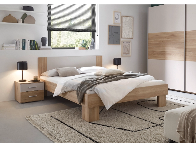 Set di letto con 2 comodini BIONA