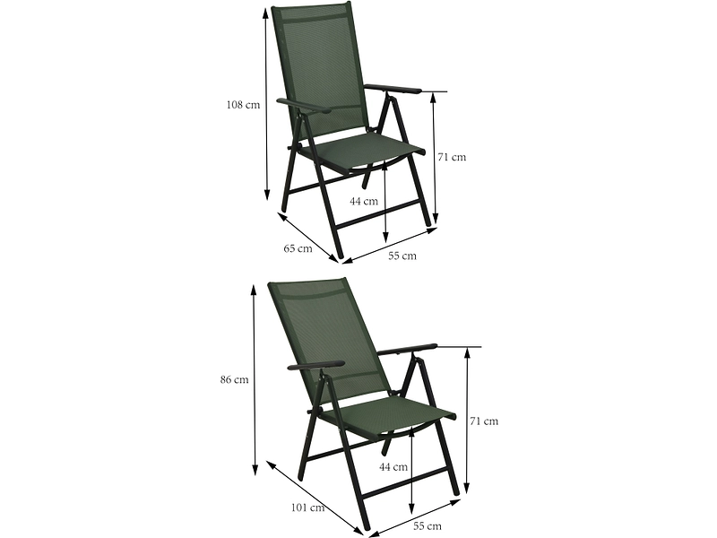 Verstellbarer Gartensessel COLOR