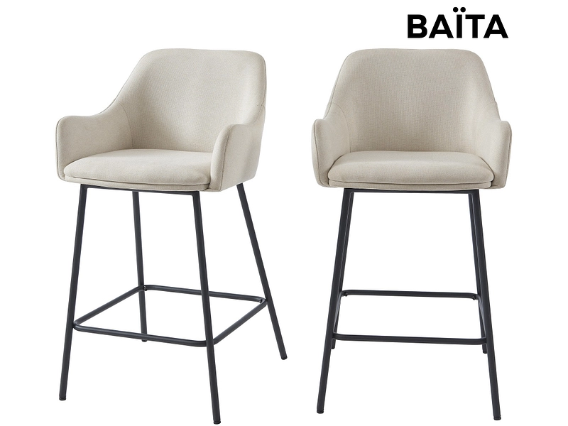BAÏTA Set 2 tabourets de bar NILS BAÏTA Set 2 tabourets de bar NILS
