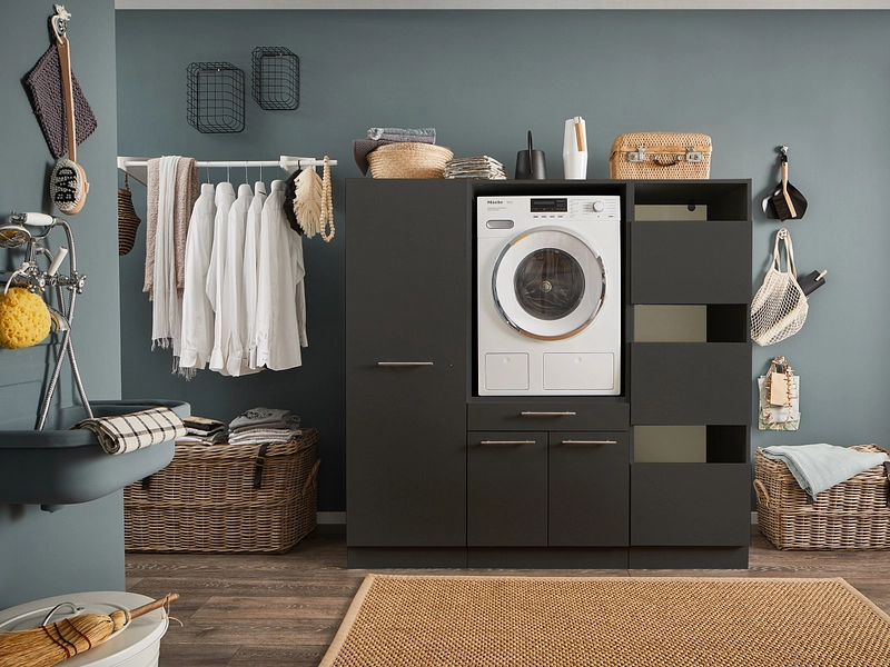 Drehtürenschrank MOSODA anthrazit