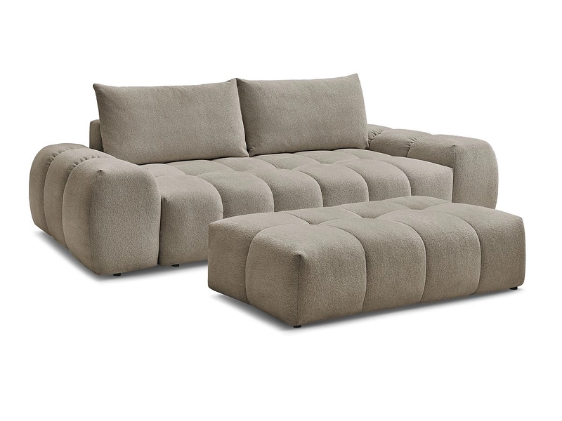 Canapé 3 places avec pouf BOBOCHIC EVEREST