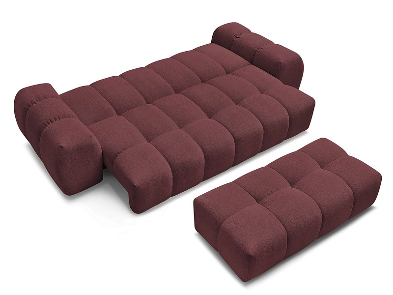 Canapé 3 places avec pouf BOBOCHIC EVEREST