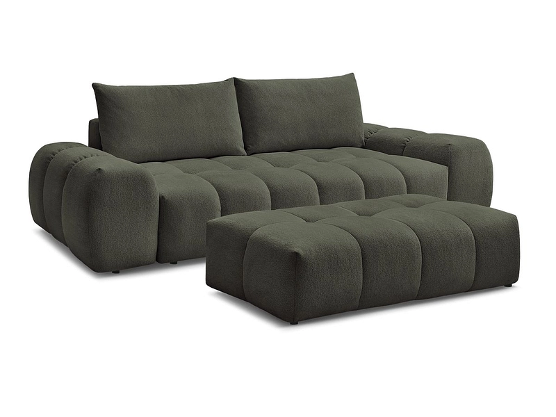Canapé 3 places avec pouf BOBOCHIC EVEREST