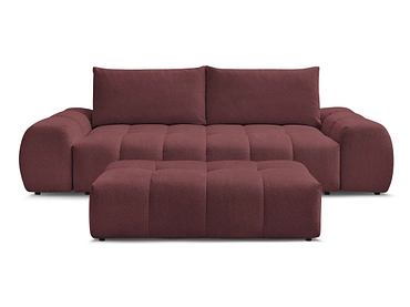 Canapé 3 places avec pouf BOBOCHIC EVEREST