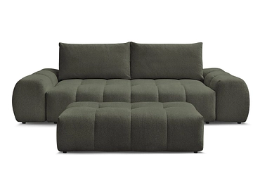 Canapé 3 places avec pouf BOBOCHIC EVEREST