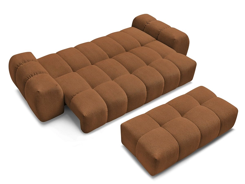 Canapé 3 places avec pouf BOBOCHIC EVEREST