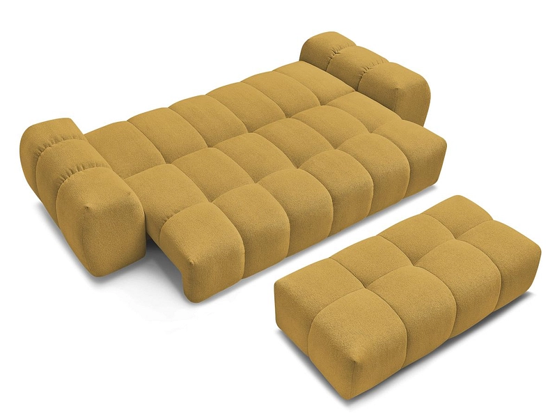 Canapé 3 places avec pouf BOBOCHIC EVEREST