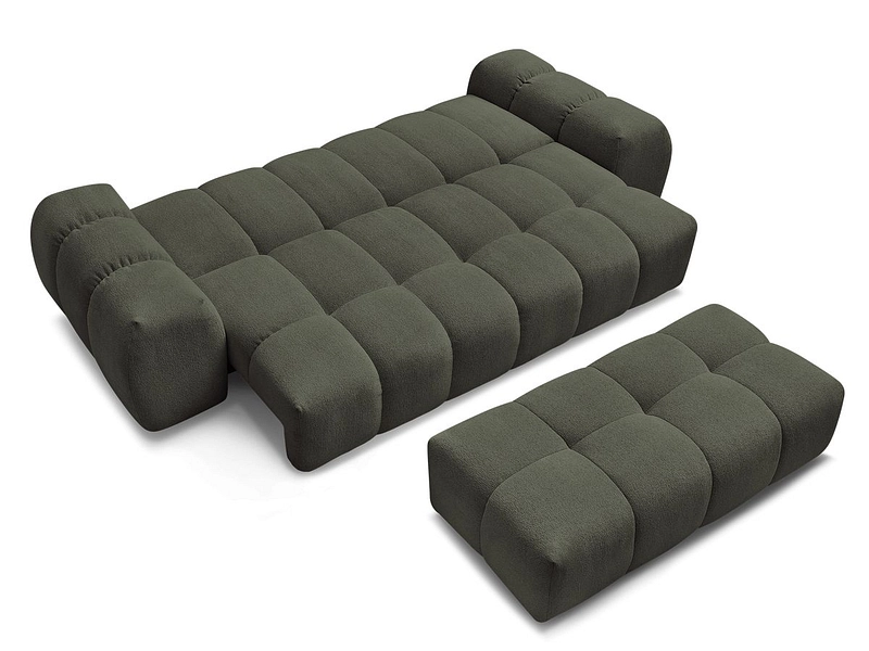 Canapé 3 places avec pouf BOBOCHIC EVEREST