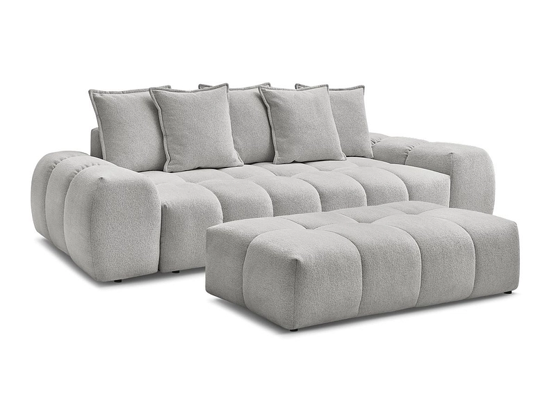 Canapé 3 places avec pouf BOBOCHIC EVEREST
