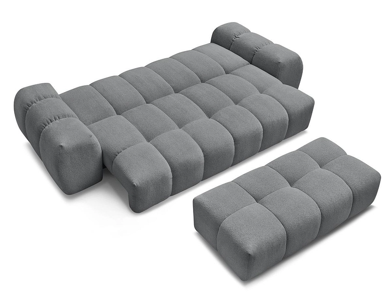 Canapé 3 places avec pouf BOBOCHIC EVEREST