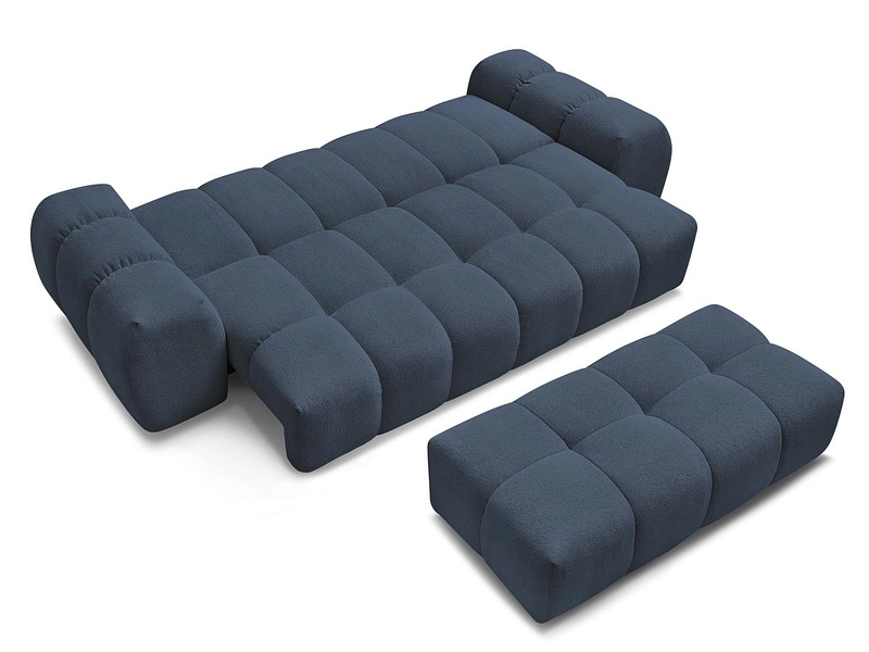 Canapé 3 places avec pouf BOBOCHIC EVEREST