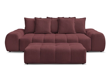 Canapé 3 places avec pouf BOBOCHIC EVEREST