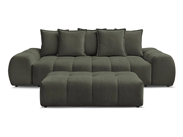 Canapé 3 places avec pouf BOBOCHIC EVEREST