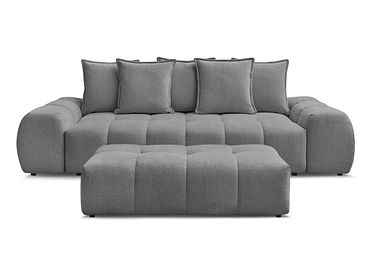 Canapé 3 places avec pouf BOBOCHIC EVEREST