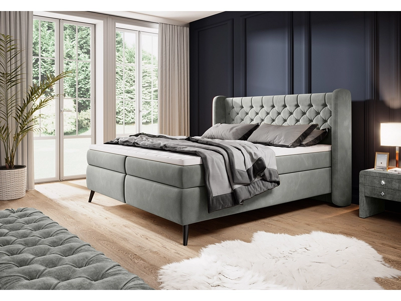 Boxspringbett WERNIGHT MADISON grau