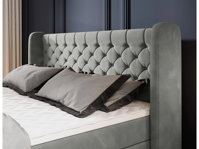 Boxspringbett WERNIGHT MADISON grau