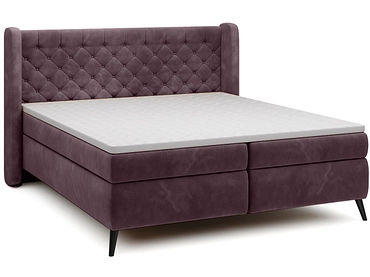Boxspringbett WERNIGHT MADISON pflaumenblau