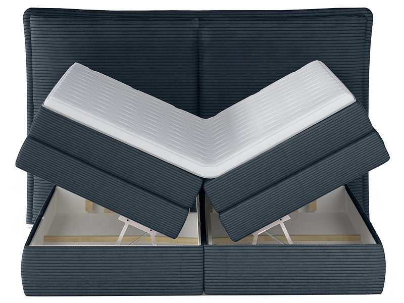 Boxspring WERNIGHT MADDEN bleu foncé