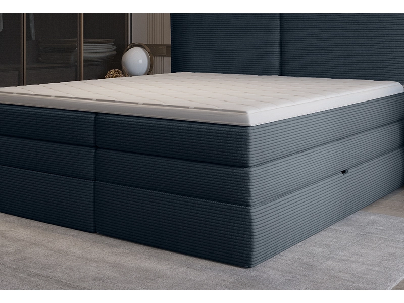 Boxspring WERNIGHT MADDEN bleu foncé