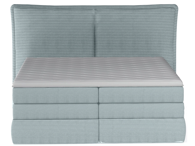 Boxspring WERNIGHT MADDEN bleu clair