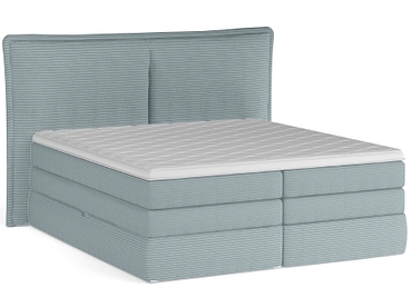 Boxspring WERNIGHT MADDEN bleu clair