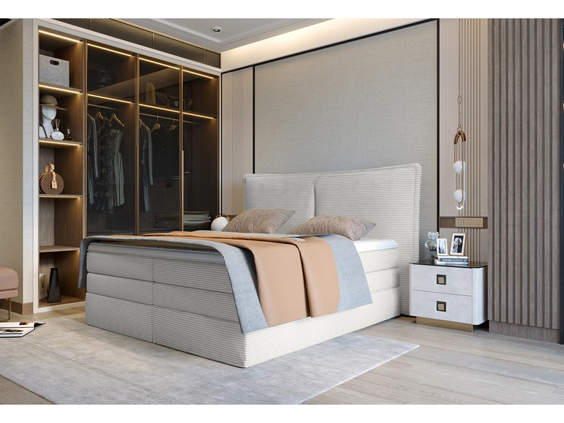 Boxspring WERNIGHT MADDEN bianco crema