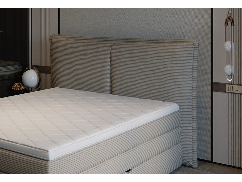 Boxspringbett WERNIGHT MADDEN dunkelbeige Boxspringbett WERNIGHT MADDEN dunkelbeige