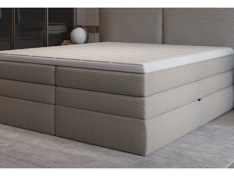 Boxspringbett WERNIGHT MADDEN dunkelbeige Boxspringbett WERNIGHT MADDEN dunkelbeige