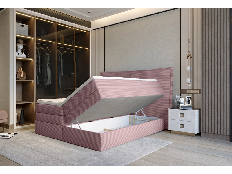 Boxspring WERNIGHT MADDEN rosa chiaro