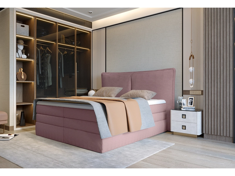 Boxspring WERNIGHT MADDEN rosa chiaro