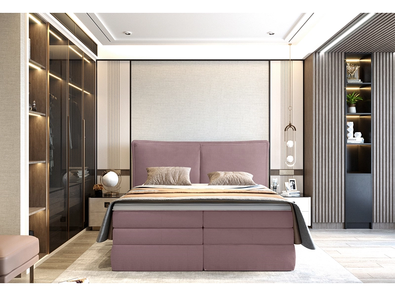 Boxspring WERNIGHT MADDEN rosa chiaro