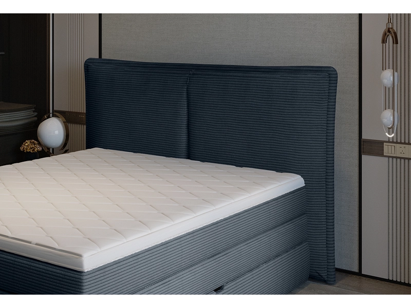 Boxspring WERNIGHT MADDEN blu scuro