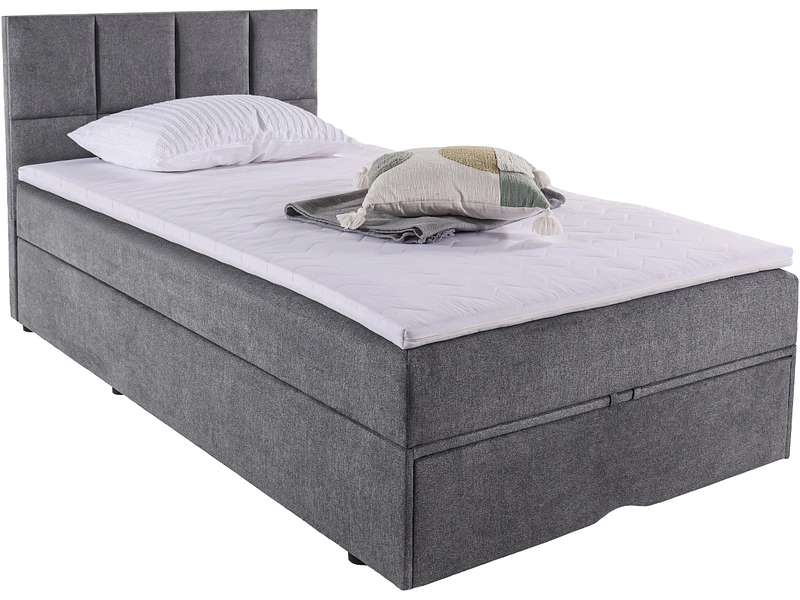 Boxbed SAMM antracite 120x200cm semirigido