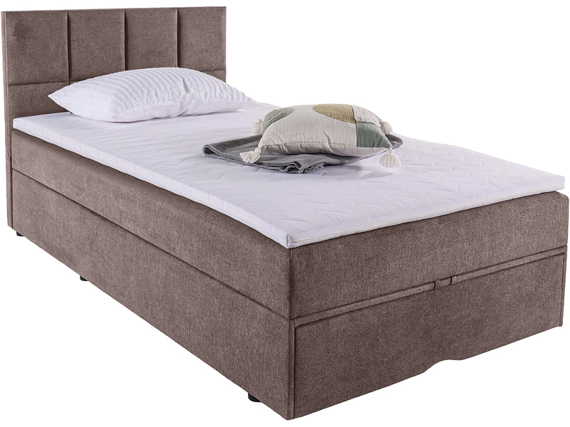 Boxbed SAMM beige scuro 120x200cm semirigido