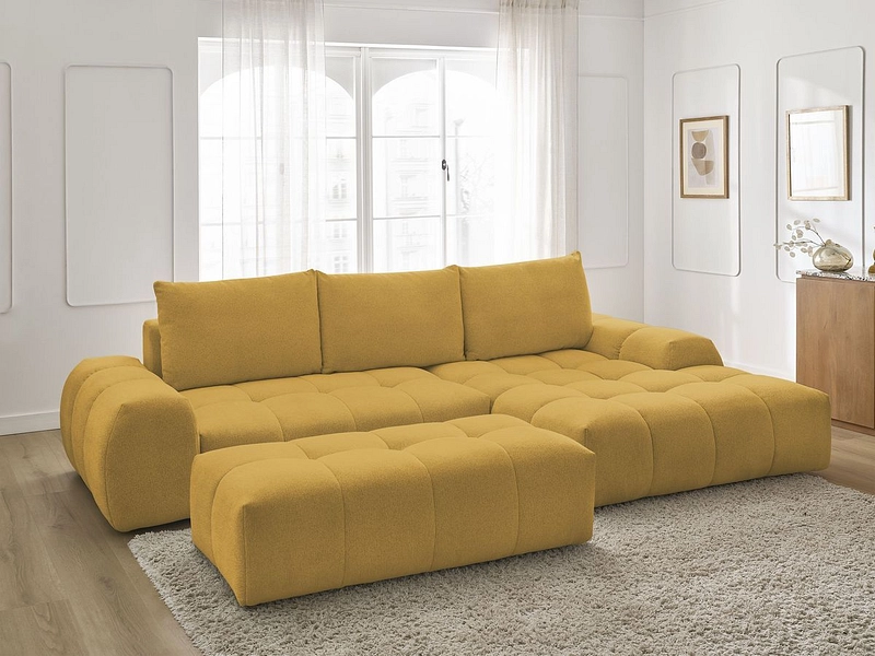 Canapé d'angle avec pouf BOBOCHIC EVEREST