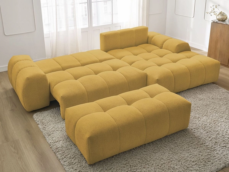 Canapé d'angle avec pouf BOBOCHIC EVEREST