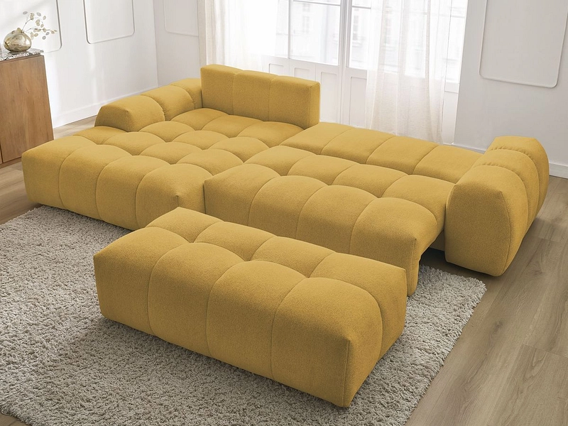 Canapé d'angle avec pouf BOBOCHIC EVEREST